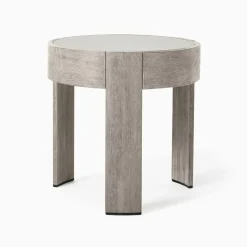 West Elm Portside Outdoor Concrete Round Side Table Protective Cover