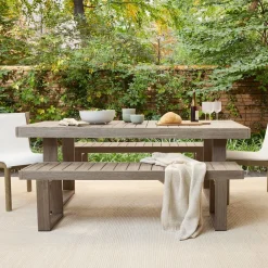 West Elm Portside Outdoor Dining Table (76.5"–96")