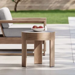 West Elm Portside Outdoor Round Side Table (20")