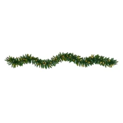 West Elm Pre-Lit Faux Christmas Pine Garland