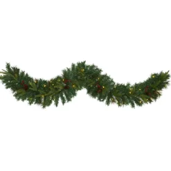 West Elm Pre-Lit Faux Mixed Pine Garland