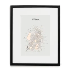 West Elm 42 Pressed City Maps - Austin