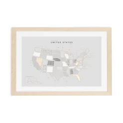 West Elm 42 Pressed Map - USA