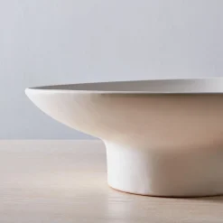 West Elm Pure Ceramic Footed Decorative Bowl