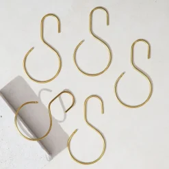 West Elm Quiet Town Shower Curtain Rings - Brass
