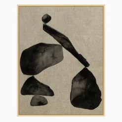 West Elm Rainbow Cairn Framed Wall Art