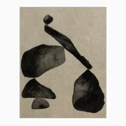 West Elm Rainbow Cairn Framed Wall Art