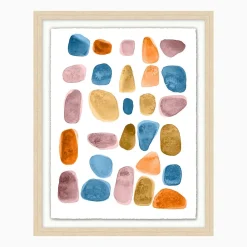 West Elm Rainbow Pebbles Framed Wall Art