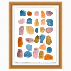 West Elm Rainbow Pebbles Framed Wall Art