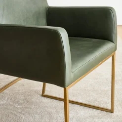 West Elm Range Leather Dining Arm Chair
