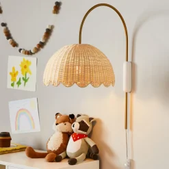 West Elm Rattan Bubble Sconce (13")