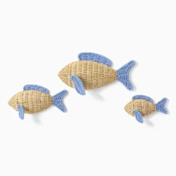 Kids West Elm Rattan Fish Wall Art (Set of 3)