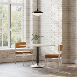 West Elm Raymond Restaurant Square Dining Table - Quartz