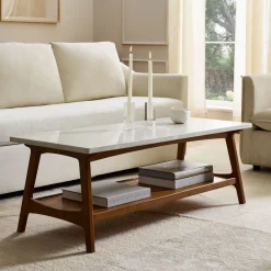 West Elm Reeve Marble Coffee Table (48")
