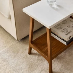 West Elm Reeve Mid-Century Marble Side Table (28")