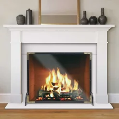 West Elm Refined Rivet Fireplace Screen
