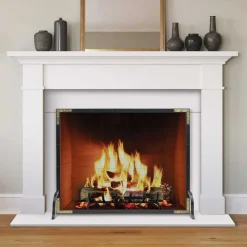 West Elm Refined Rivet Fireplace Screen