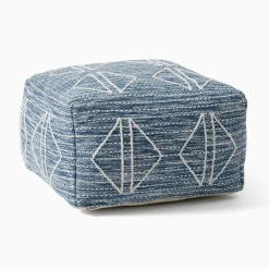 West Elm Reflected Diamonds Pouf