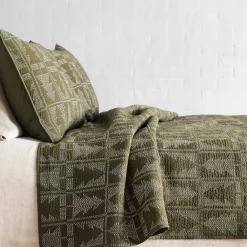 West Elm Reflections Matelasse Tree Quilt & Shams