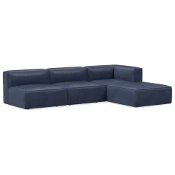 West Elm Remi Modular Leather 4-Piece Sectional (108")