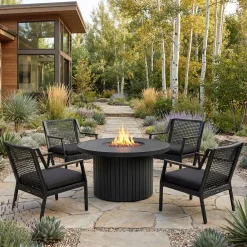 West Elm Renlow Round Fire Pit Table (44")
