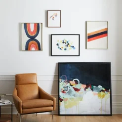 West Elm Retro Stripes Framed Wall Art by Minted for