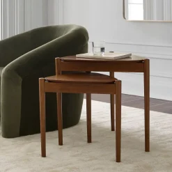 West Elm Retro Tripod Nesting Side Tables (18.5"–22.5") - Set of 2