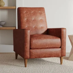 West Elm Rhys Mid-Century Leather Recliner