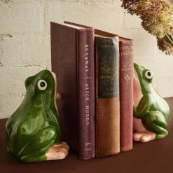 West Elm Ribbit Means I Love You Bookends (Set of 2)
