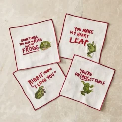 West Elm Ribbit Means I Love You Cocktail Napkins (Set of 4)