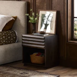 West Elm Ridged Doors Nightstand (22")