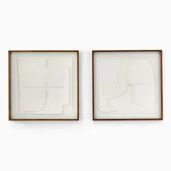 West Elm Rowan Layered Paper Dimensional Wall Art