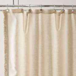 West Elm Ruffle Linen Shower Curtain