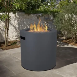 West Elm Rutland Round Steel Fire Pit Table (24")