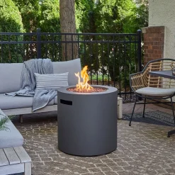 West Elm Rutland Round Steel Fire Pit Table (24")
