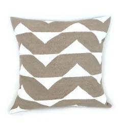 West Elm Sadza Batik Triangles Pillow Cover - Taupe