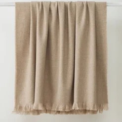 West Elm Sandalwood & Leather w/ Brushed Woven Throw Gift Set