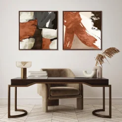 West Elm Sanguine Dream Framed Canvas Wall Art