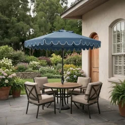 West Elm Scallop Edge Outdoor Umbrella (7.5')