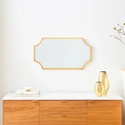 West Elm Scalloped Edge Metal Wall Mirror