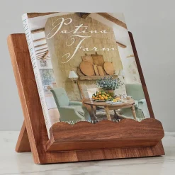 West Elm Scalloped Wood Cookbook Stand