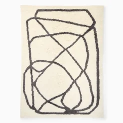 West Elm Scribble Shag Wool Rug