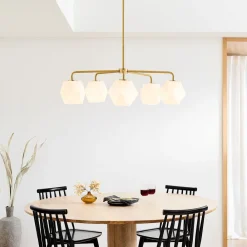 West Elm Sculptural 5-Light Faceted Chandelier