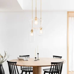 West Elm Sculptural 3-Light Multi Chandelier - Clear