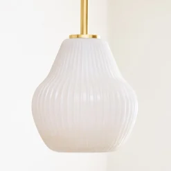 West Elm Sculptural Ribbed Pendant