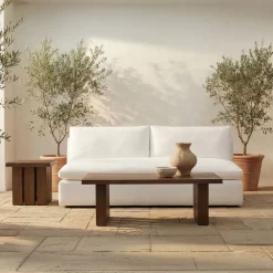 West Elm Sesimbra Outdoor Teak Wood Coffee Table (65")