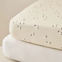 Kids West Elm Sheep Crib Sheet & Oatmeal Tencel Crib Sheet Bundle