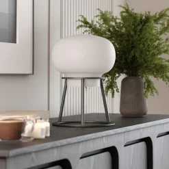 West Elm Sheryl Cordless Tripod Oval Table Lamp (15")