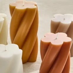 West Elm Signature Wax Twist Pillar Candles