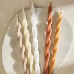 West Elm Signature Wax Twist Taper Candles (Set of 4)